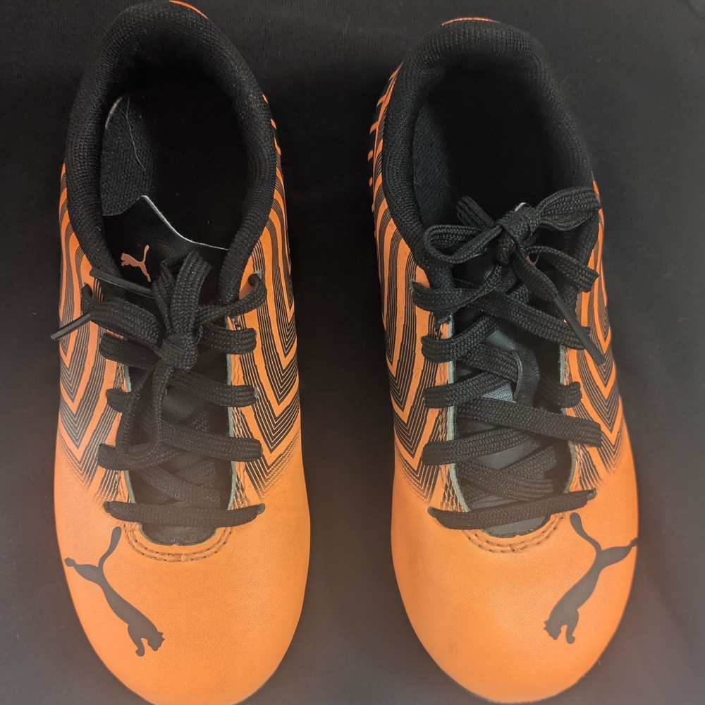 Puma Kids Orange Soccer Shoes